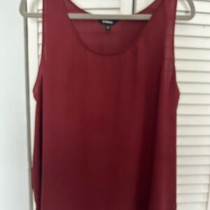 Express Women's Deep Red Tank Top